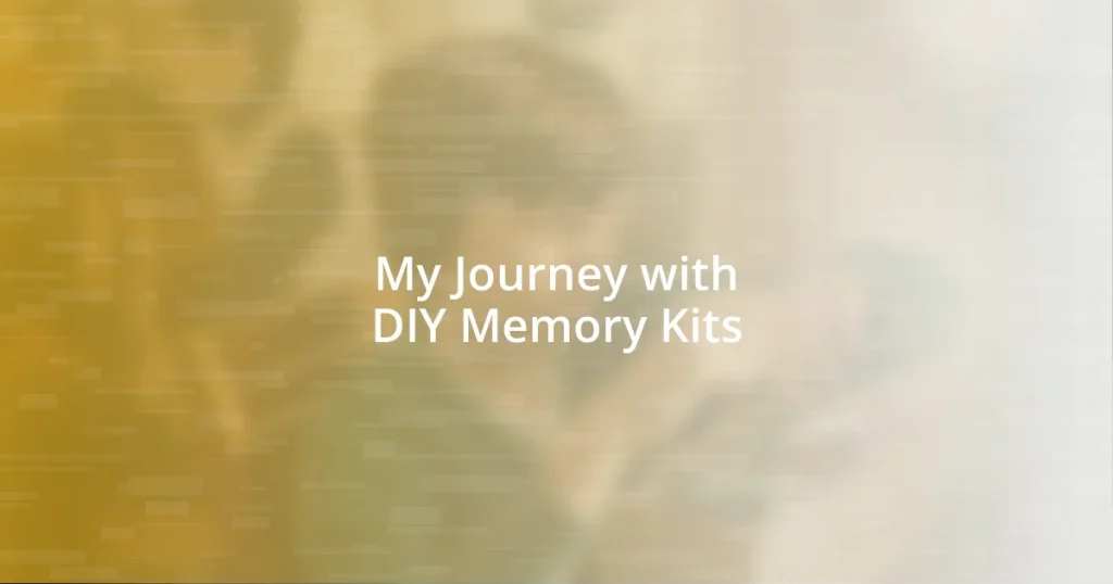 My Journey with DIY Memory Kits